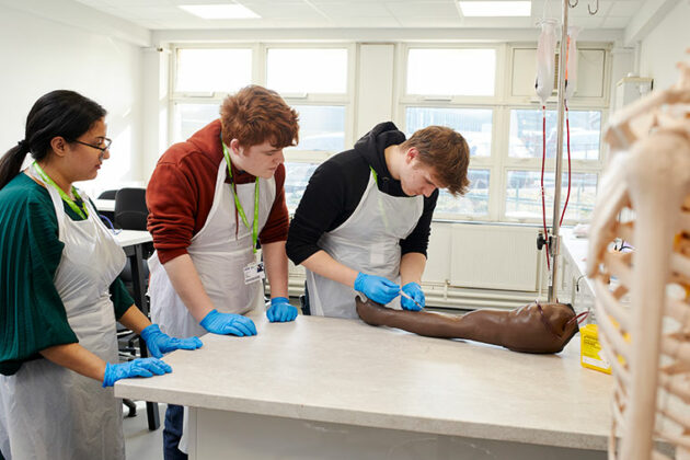 Students in the health suite at DVC