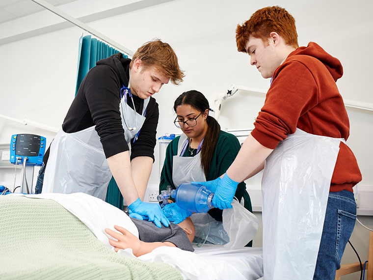 Students in the health suite at DVC