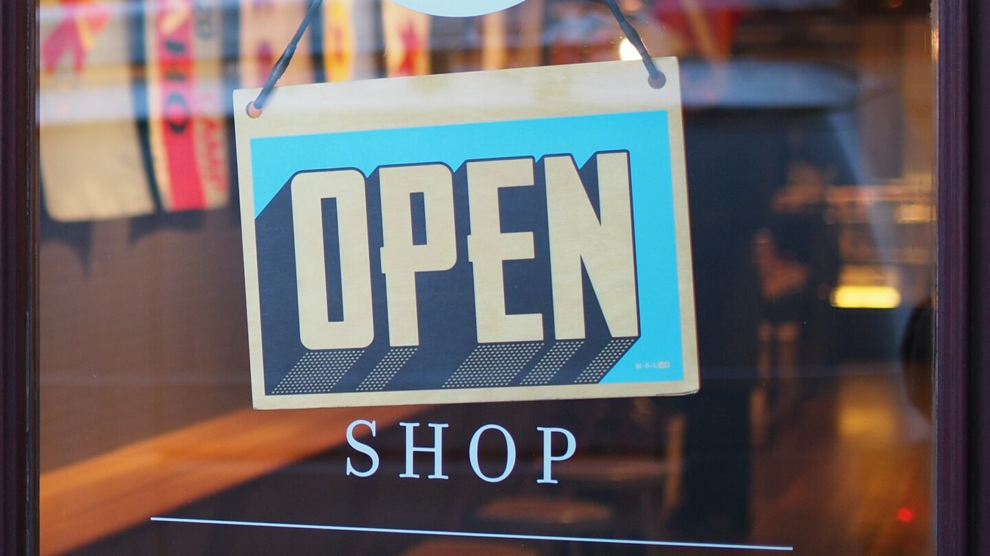 Open shop sign