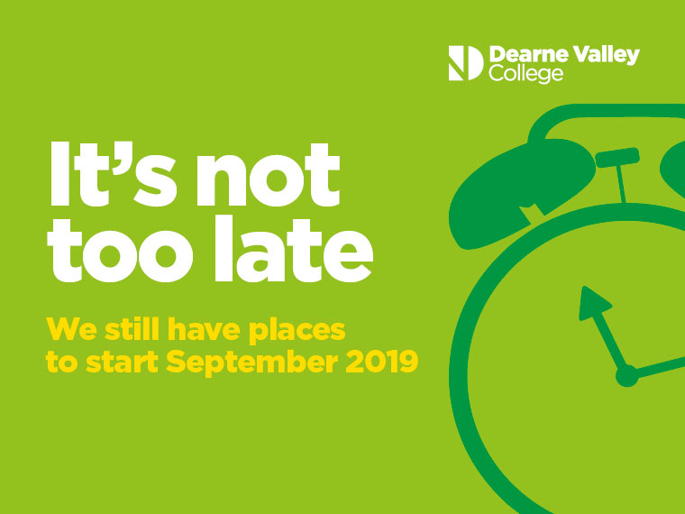 It's not too late. We still have places to start September 2019.