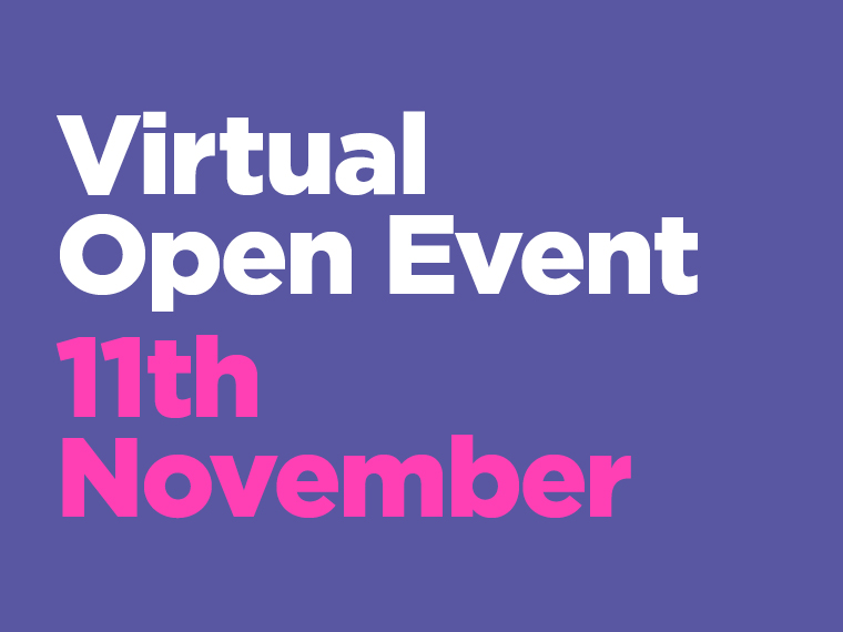 Virtual Open Event: 11th November