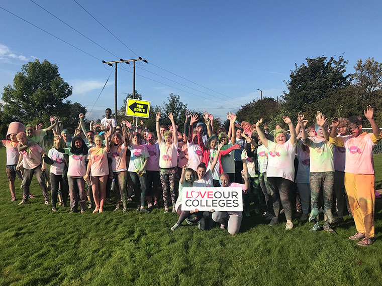 Dearne Valley College Staff and Students Post-Colour Run