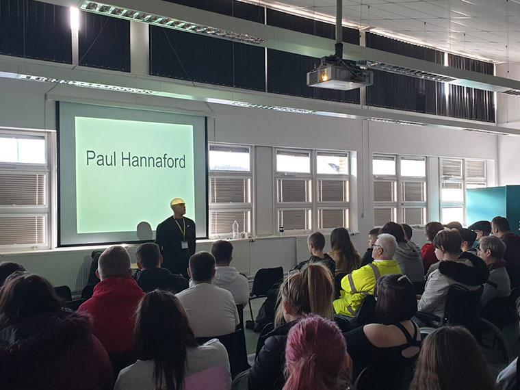 Inspirational talk delivered by guest speaker Paul Hannaford