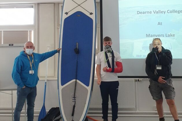 Staff and students raising awareness of the benefits that getting out on the water with a team can bring.