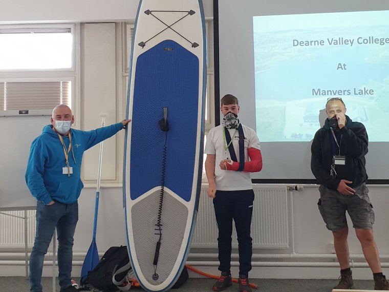 Staff and students raising awareness of the benefits that getting out on the water with a team can bring.