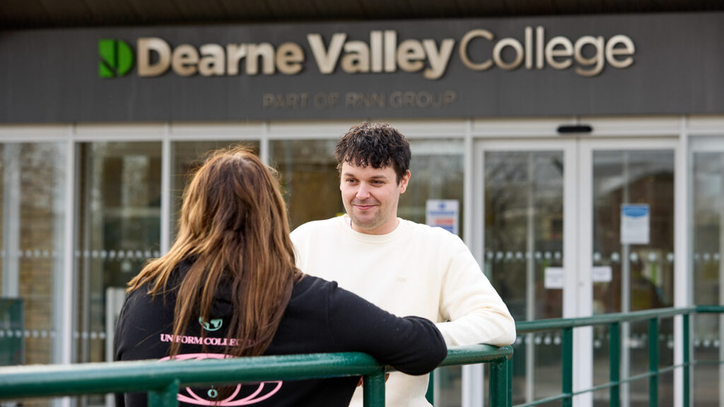 Students stood outside Dearne Valley College