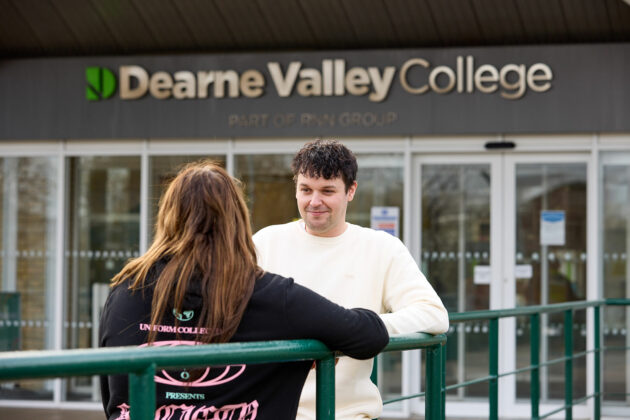 Students stood outside Dearne Valley College