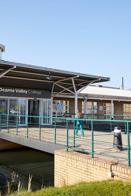 Dearne Valley College from the outside on a sunny day